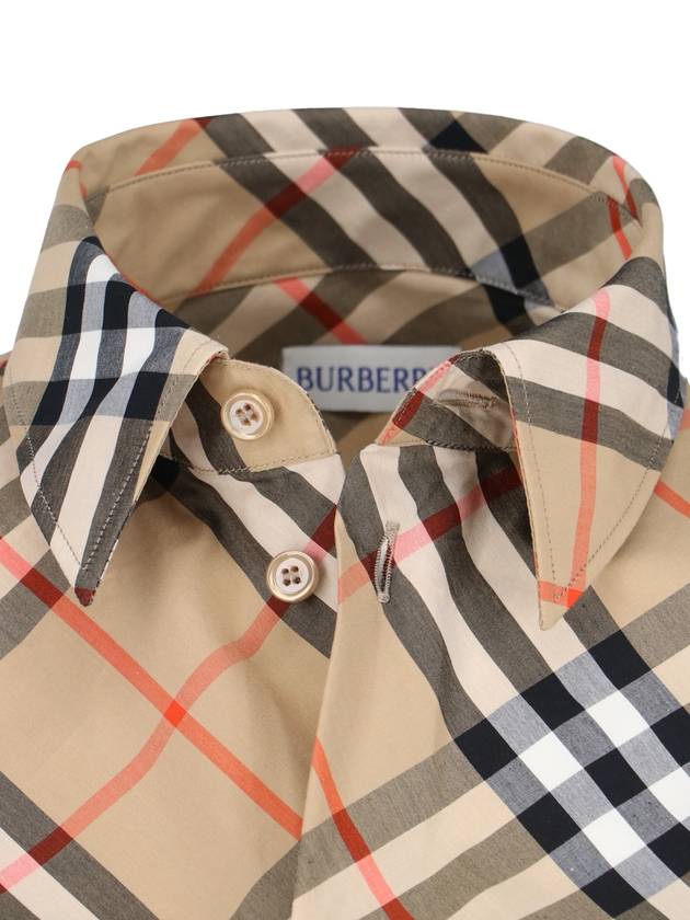 Check Pattern Shirt Beige - BURBERRY - BALAAN 5