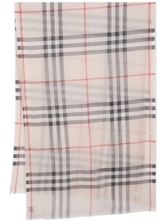 Giant Check Wool Silk Blend Scarf 8078782A5129 B0710971936 - BURBERRY - BALAAN 1