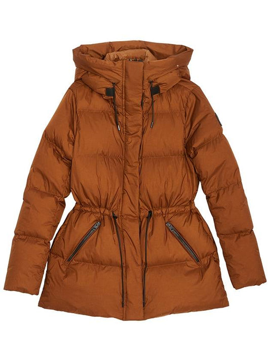 FREYA COGNAC Women s Hooded Padded Jumper Jacket Relaxed Fit - MACKAGE - BALAAN 1