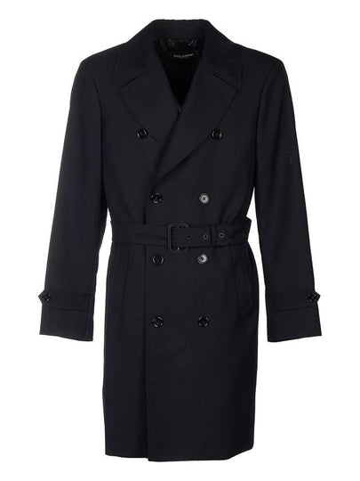 Belted Trench Coat Black - DOLCE&GABBANA - BALAAN 2