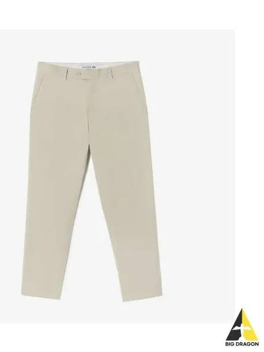 Men s Basic Tapered Chino Pants Beige - LACOSTE - BALAAN 1