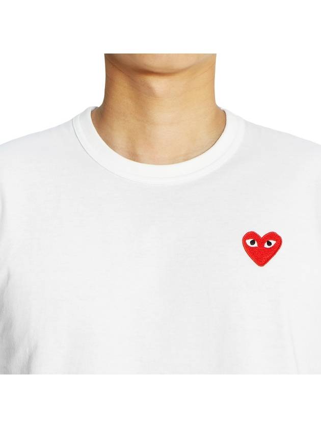 Play Red Heart Waffen Short Sleeve T-Shirt White P1 T108 2 - COMME DES GARCONS - BALAAN 7