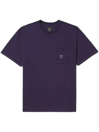 Crew Neck Poly Jersey Short Sleeve T-Shirt Eggplant - NEEDLES - BALAAN 1