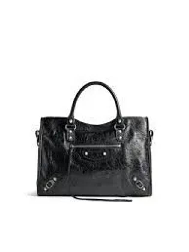 Le City Medium Leather Tote Bag Black - BALENCIAGA - BALAAN 2