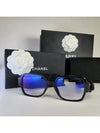 Heart Glasses Sunglasses CC Logo Blue Light Square Black A71470 - CHANEL - BALAAN 9