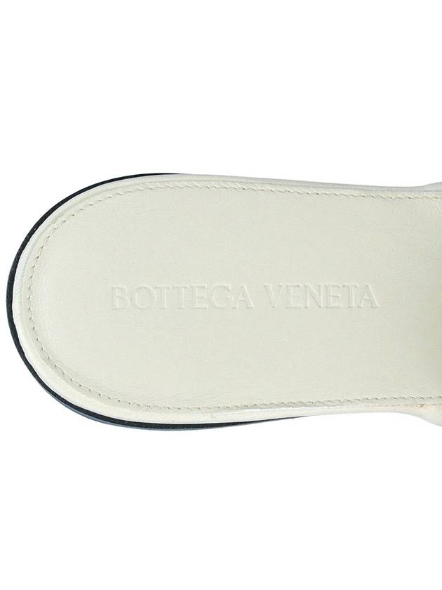 Women's Lido Leather Slippers White - BOTTEGA VENETA - BALAAN 9