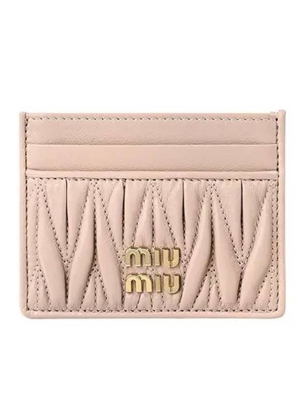 Materasse Nappa Leather Card Wallet Powder Pink - MIU MIU - BALAAN 1