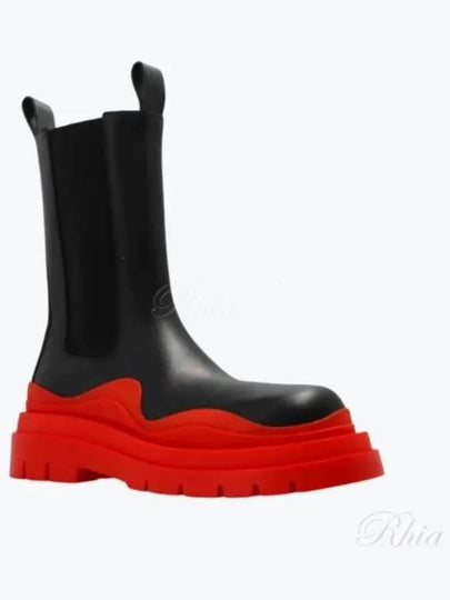 Tire Chelsea Boots Black Red - BOTTEGA VENETA - BALAAN 2