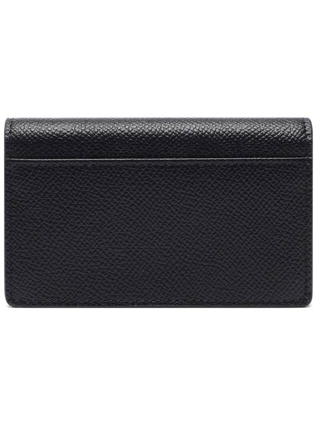 Stitched Leather Card Wallet Black - MAISON MARGIELA - BALAAN 5