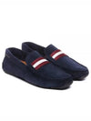 Perthy Suede Loafers Navy - BALLY - BALAAN 2