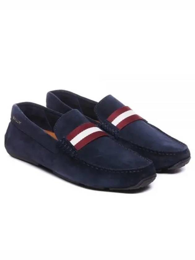 Perthy Suede Loafers Navy - BALLY - BALAAN 2