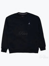 Jordan Essentials Fleece Crewneck Sweatshirt Black - NIKE - BALAAN 2