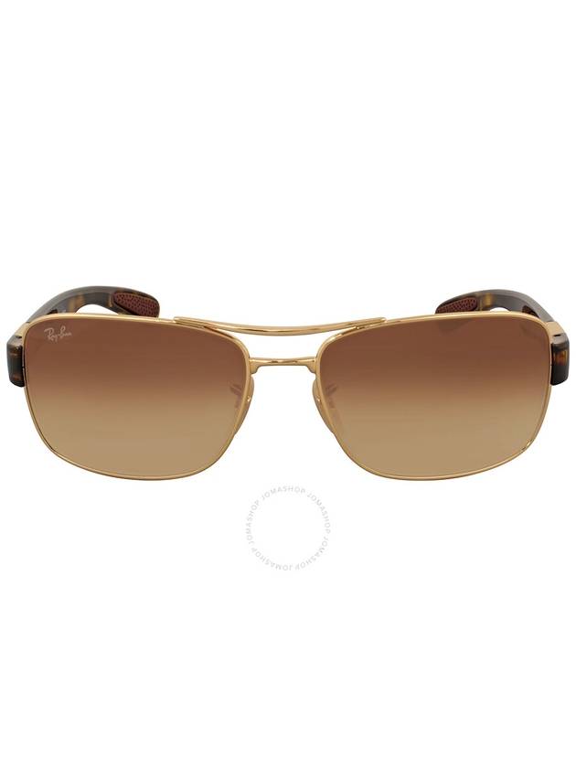 Ray Ban Brown Gradient Rectangular Men's Sunglasses RB3522 001/13 61 - RAY-BAN - BALAAN 1