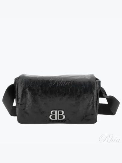 Monaco Flap Medium Shoulder Bag Black - BALENCIAGA - BALAAN 2