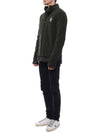 Logo Patch Fleece Zip-Up Jacket Green - MONCLER - BALAAN 5