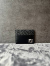 FF Square Leather Card Wallet Black - FENDI - BALAAN 3