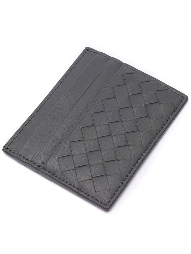 Intrecciato Weaving Card Wallet Grey - BOTTEGA VENETA - BALAAN 6