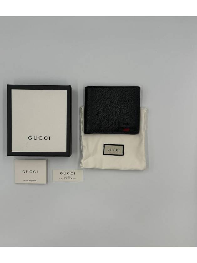 Men s Web Leather Bifold Wallet 428749 - GUCCI - BALAAN 9