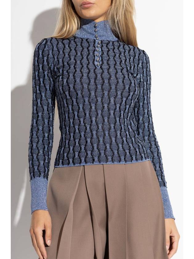 Lanvin Sweater With Lurex Thread, Women's, Blue - LANVIN - BALAAN 3