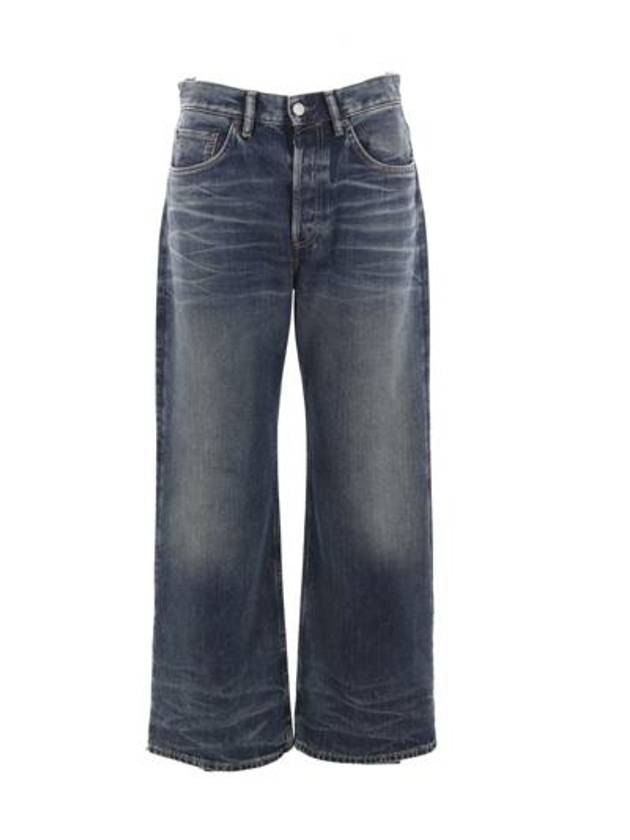 Denim Straight Pants A00500863 MID BLUE - ACNE STUDIOS - BALAAN 1