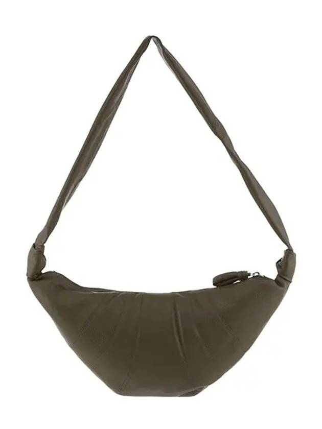 Medium Croissant Soft Grained Leather Crossbody Bag Dark Green - LEMAIRE - BALAAN 2