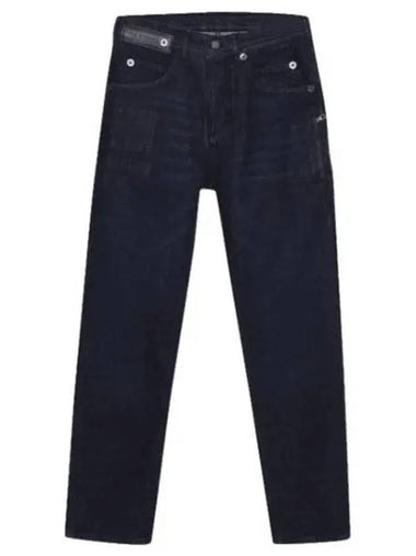 slim low rise patchwork detail front jeans navy - NEIL BARRETT - BALAAN 1