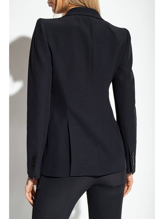 Peak Shoulder Leaf Crepe Jacket Black - ALEXANDER MCQUEEN - BALAAN 5