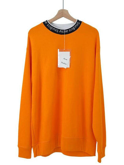 M Men s Full Tone Neck Logo Overfit Sweatshirt Orange - ACNE STUDIOS - BALAAN 2