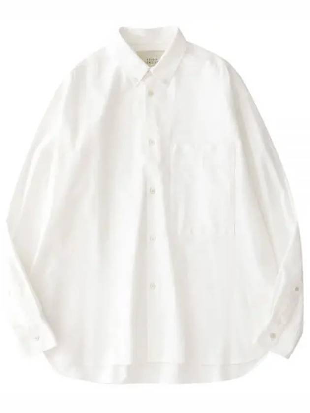 MEN KEBLE OXFORD SHIRT OPTIC white 670 KEBLE OXFORD SHIRT - STUDIO NICHOLSON - BALAAN 1