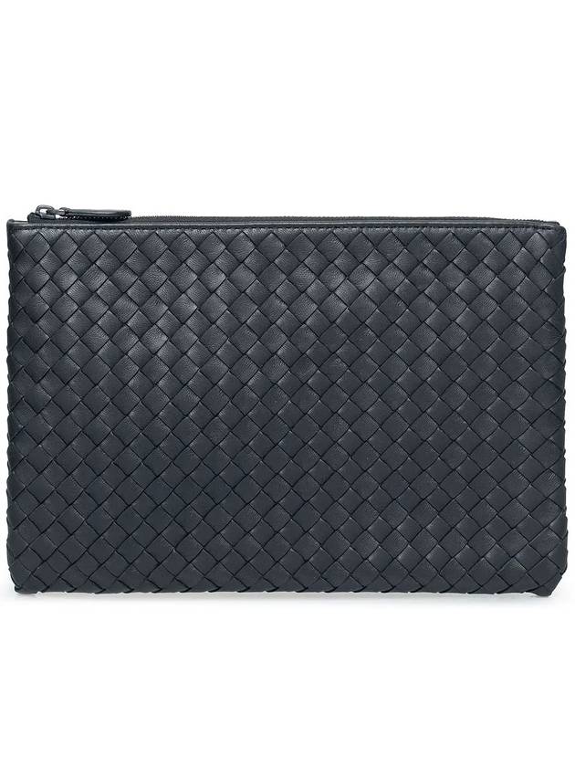 Intrecciato Clutch Bag Black - BOTTEGA VENETA - BALAAN 2