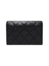 A80799 Classic Caviar Black Silver Snap Card Holder Business - CHANEL - BALAAN 2