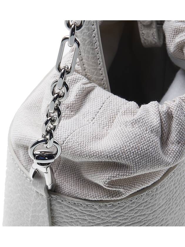 5AC Number Logo Texture Leather Bucket Bag Grey - MAISON MARGIELA - BALAAN 10