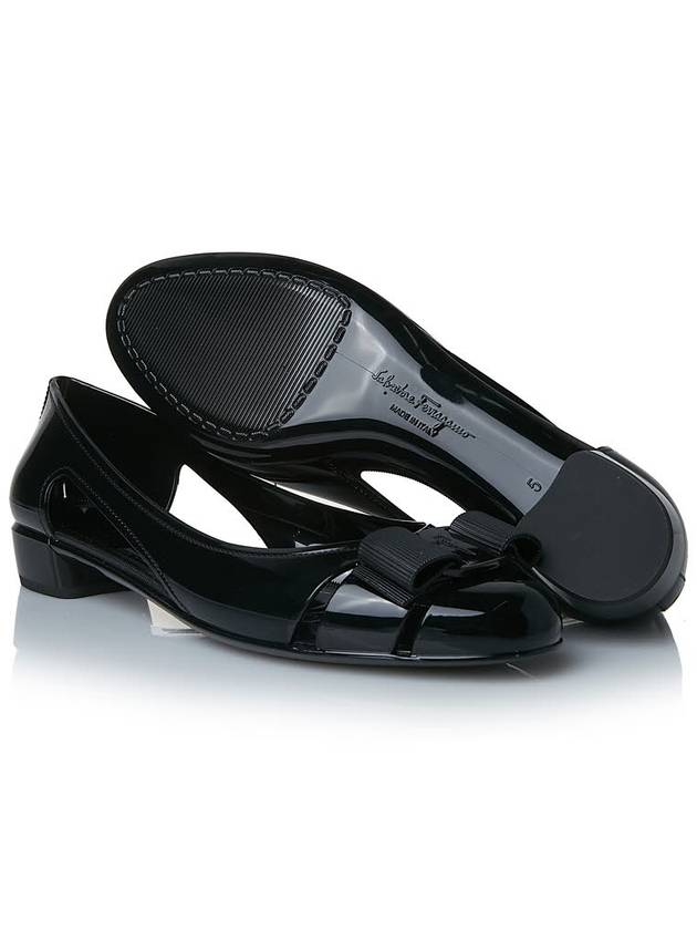 Vara Bow Jelly Ballet Flat Black - SALVATORE FERRAGAMO - BALAAN 6