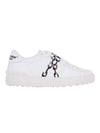 Rockstud Rose Chain Print Low Top Sneakers White - VALENTINO - BALAAN 1