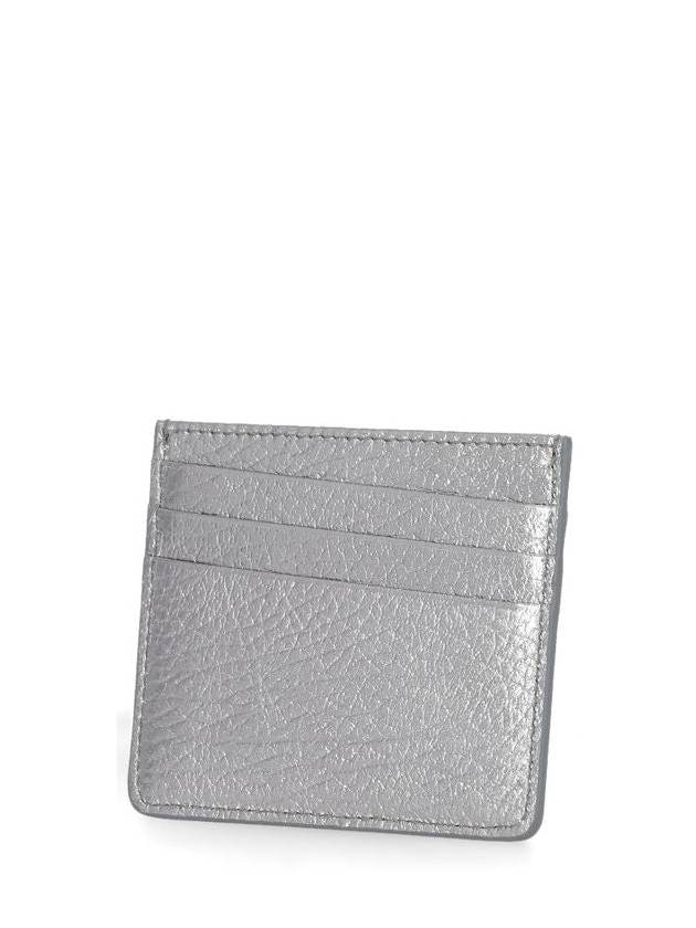 Stitched Calfskin Card Wallet Silver - MAISON MARGIELA - BALAAN 4