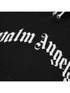 logo print hoodie black - PALM ANGELS - BALAAN 3