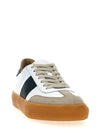 Calfskin Leather Low Top Sneakers White Green - TOD'S - BALAAN 3