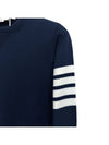 4 Bar Loopback Jersey Sweatshirt Navy - THOM BROWNE - BALAAN 4