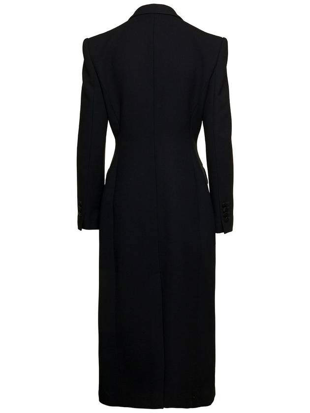 wool blend single coat black - DOLCE&GABBANA - BALAAN 4