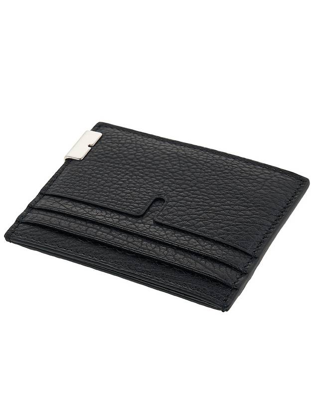 Grained Leather Card Wallet Black - BURBERRY - BALAAN 5