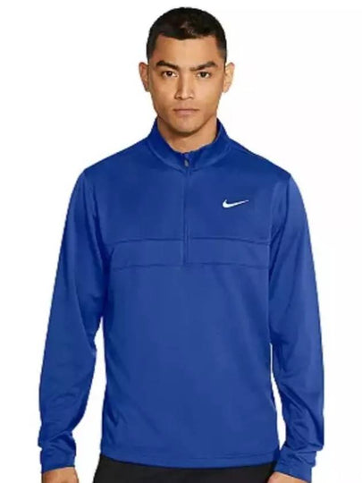 Men's Dry Fit Essentials Half Zip Long Sleeve T-Shirt Royal Blue - NIKE - BALAAN 2