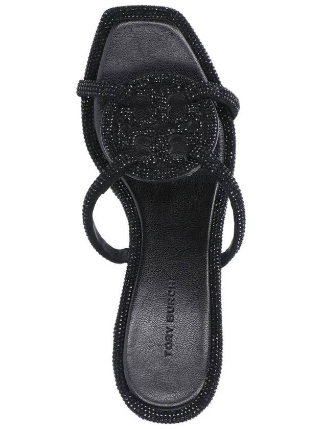 Miller Pave Bombe Heel Slippers Black - TORY BURCH - BALAAN 6