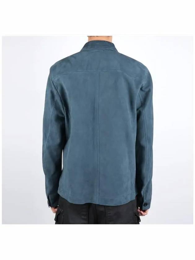 Lightweight Suede Jacket Blue - TOM FORD - BALAAN 5