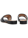 Double G Leather Slide Slippers Black - GUCCI - BALAAN 7