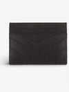 Cassandre Matelasse Card Case In Grain De Poudre Embossed Leather Black - SAINT LAURENT - BALAAN 4