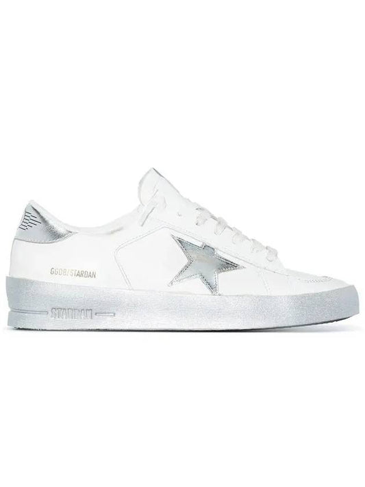 Stardan Silver Tab Low Top Sneakers White - GOLDEN GOOSE - BALAAN 2