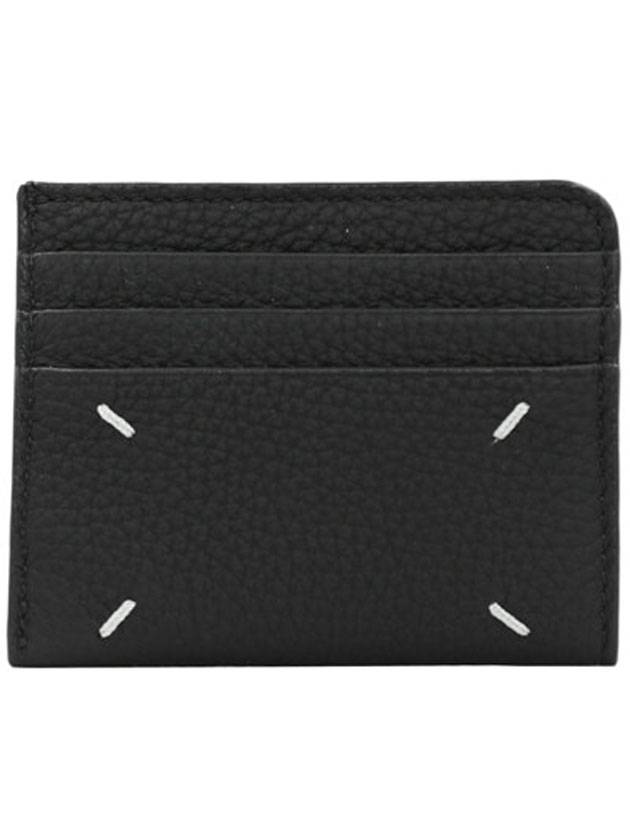 Four Stitch Card Wallet Black - MAISON MARGIELA - BALAAN 1