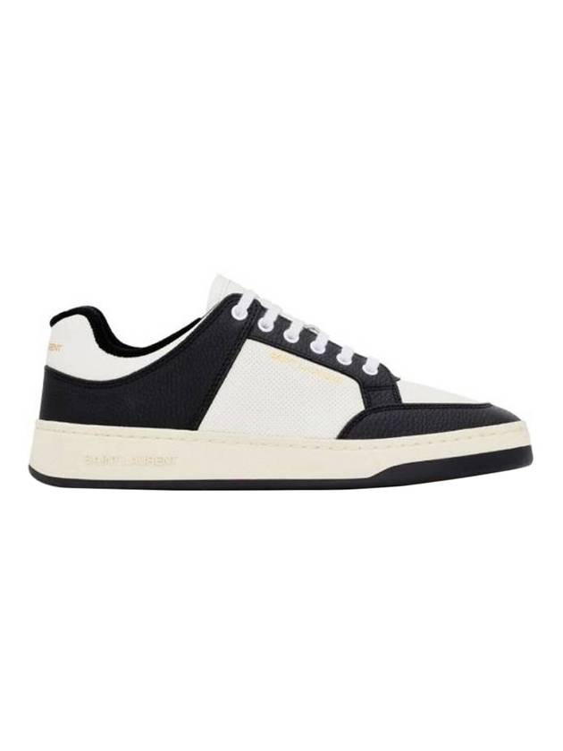 SL 61 Low Top Sneakers Black White - SAINT LAURENT - BALAAN 1