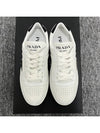 Downtown Perforated Leather Low Top Sneakers White - PRADA - BALAAN 5