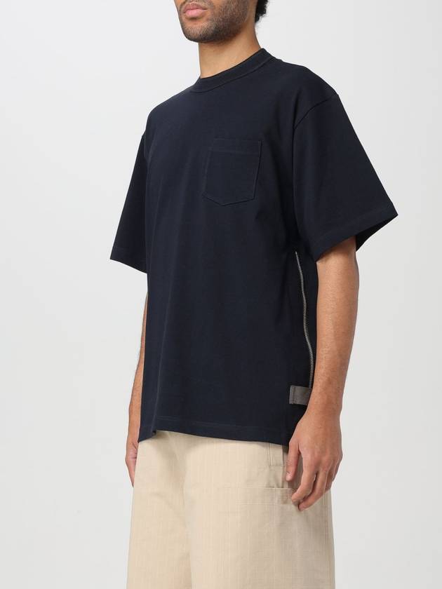 T-shirt Sacai in cotone con zip - SACAI - BALAAN 4